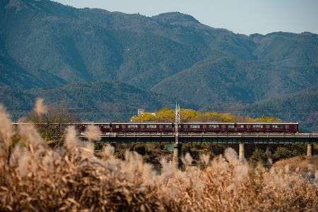 晩秋の桂川橋梁