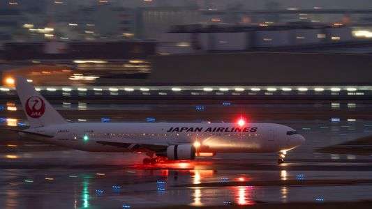 雨中のランディング