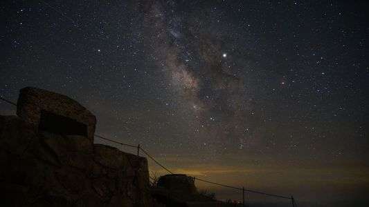 伯耆大山山頂からの天の川