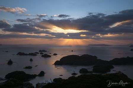 長崎県佐世保市 石岳展望台の夕景