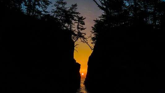 神割崎　日の出