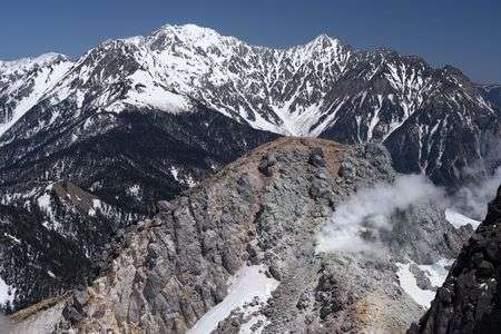 焼岳と西穂高岳