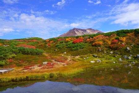 【日本一早い紅葉は真っ盛り】