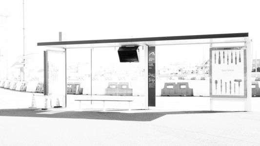 バス停‐山下埠頭　ガンダムファクトリー近く