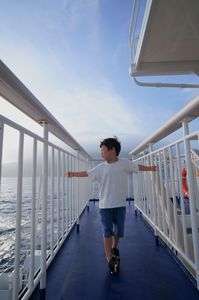 船上で迎える夏の朝