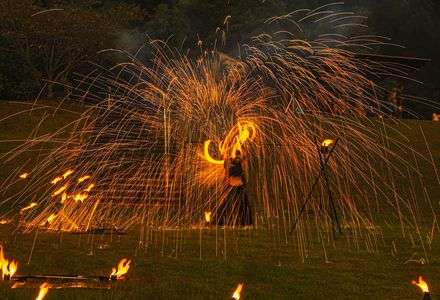 古墳祭の火振り