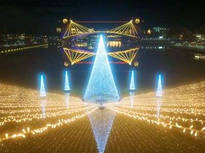 富岩運河環水公園ライトアップ