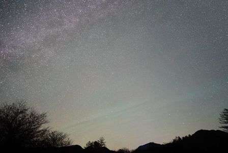 北極星　冬の夜空