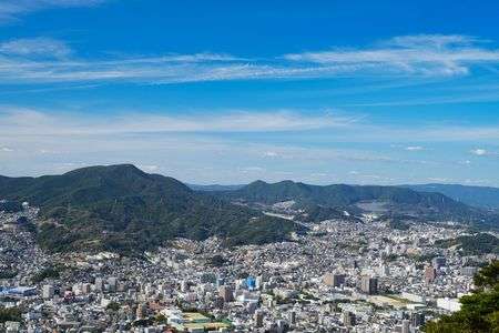金比羅山　長崎市北西部方向の市街地