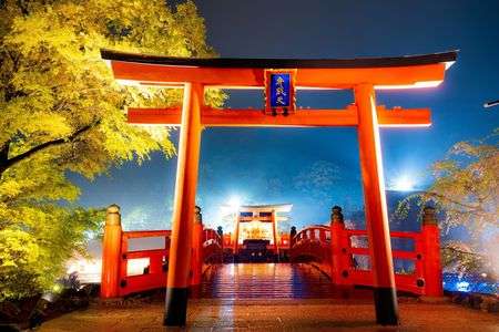 二十鳥居の先に