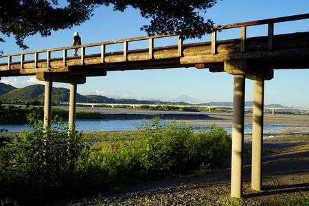 蓬莱橋と富士　　　　　#静岡県#