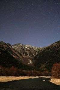 初冬を迎えた穂高