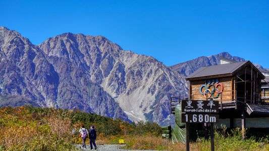 白馬三山を望む