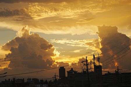 九月中旬の夕景