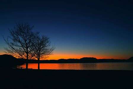 よく晴れた日の夕暮れ