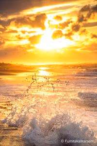 日本海　一瞬の陽射し