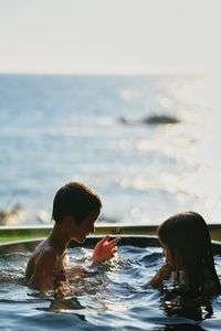 海の見える温泉