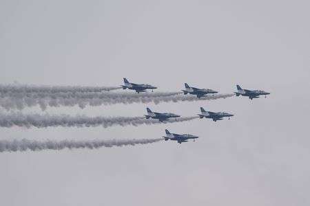 第110回 別府八湯温泉まつり ブルーインパルス展示飛行（予行飛行）