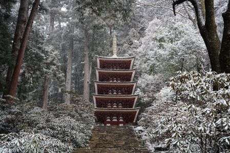 室生寺の雪
