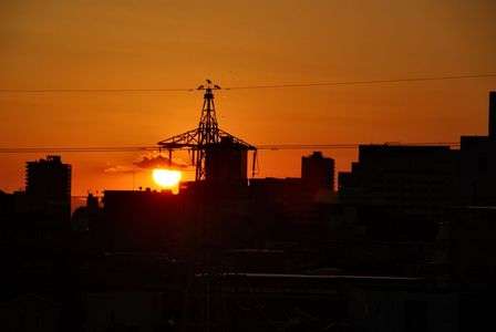 街中風景 #74（夕日はつるべ落とし）