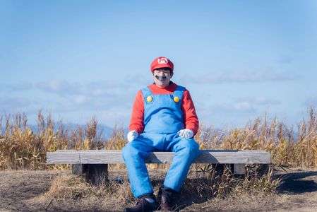 熊本　大観峰のマリオ