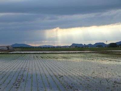 遠くは雷雨　#岩舟山#