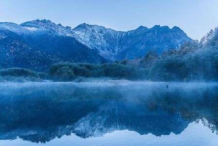日の出前の大正池
